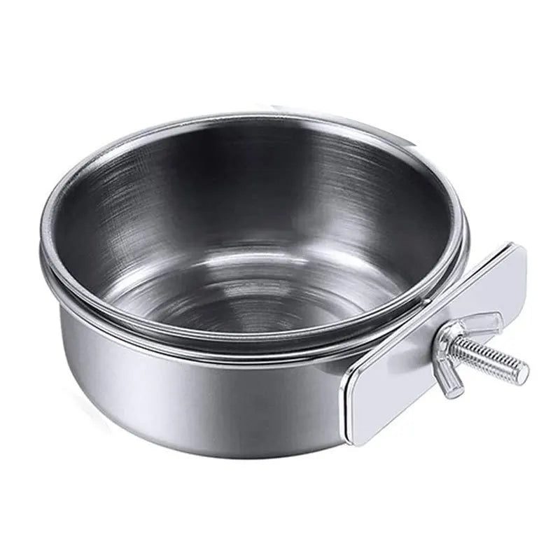 Comedouro de Aço Inox para Pássaros - Pets