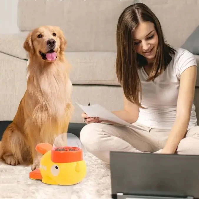 PatoSnack™: Dispensador Interativo de Petiscos  – Estímulo e Diversão para seu Pet